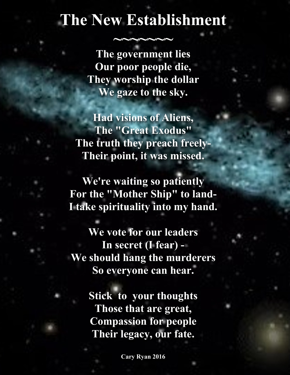 The New Establishment, Poetry by Cary&nbsp;Ryan